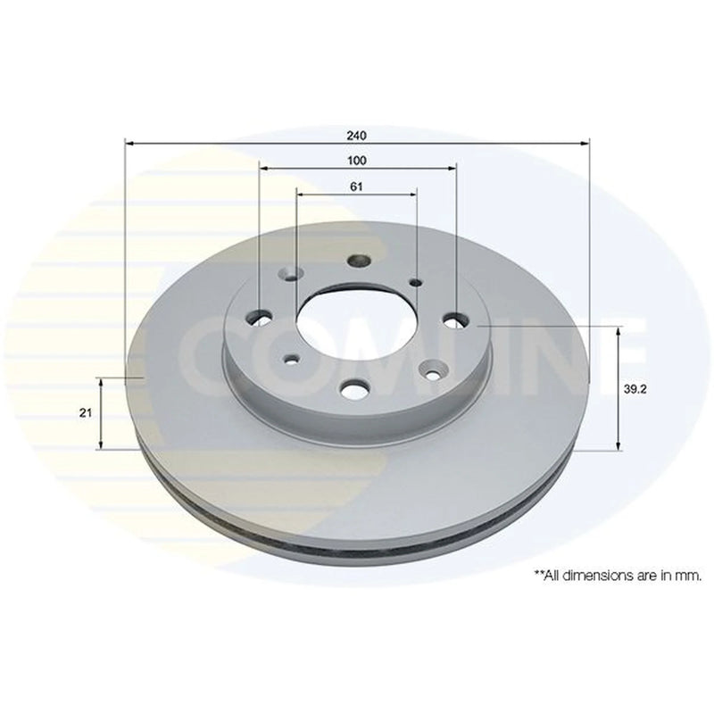 Comline Front & Rear Brake Discs & Pads fits Honda Jazz II 2002-2008 1.2 1.3 1.4
