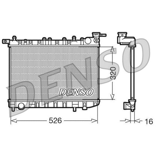 Denso Engine Radiator fits Nissan Almera 1995-2000 1.4 1.6 2.0