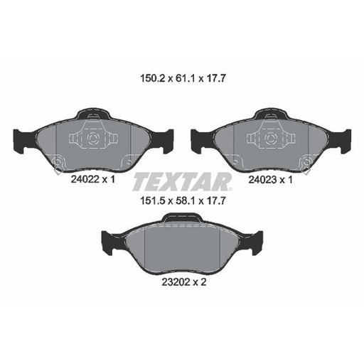 Textar Front Brake Pad Set 2402201