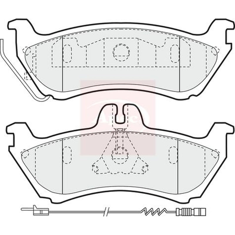 Apec Rear Brake Pad Set fits Mercedes-Benz M-Class 1998-2005