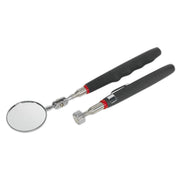 Siegen 2pc 3.6kg Telescopic Pick Up Tool 50mm Inspection Mirror Set S0940 Siegen  - Dynamic Drive