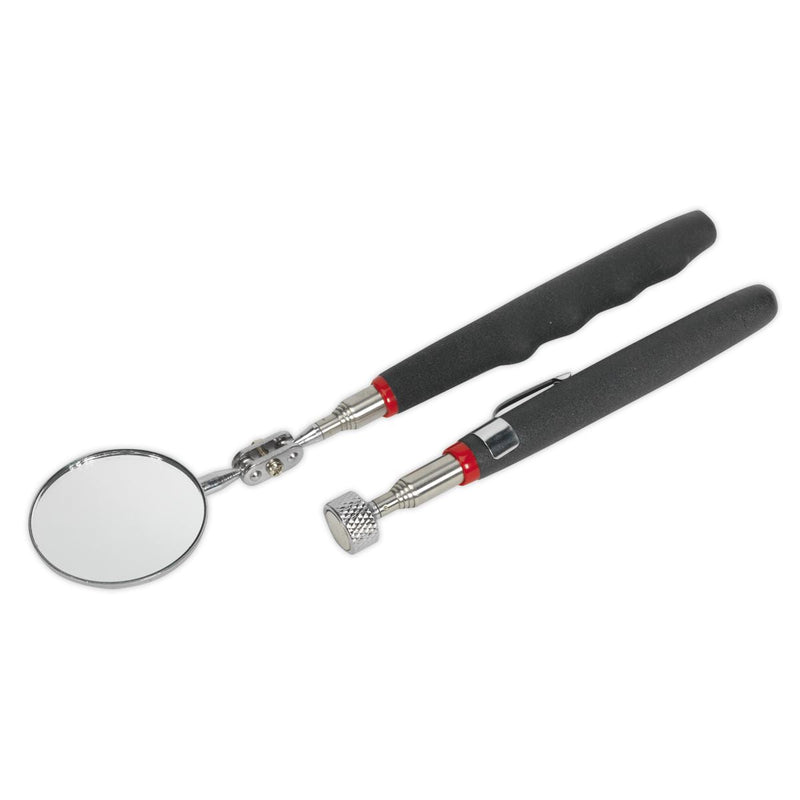 Sealey Telescopic Magnetic Pick-Up Tool & Inspection Mirror Set 2pc S0940 Siegen by Sealey - Dynamic Drive