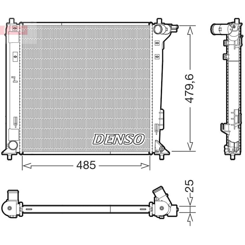 Denso Engine Radiator fits Hyundai Tucson 2015-2023 1.6 1.7 2.0