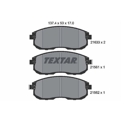 Textar Front Brake Pad Set 2156101