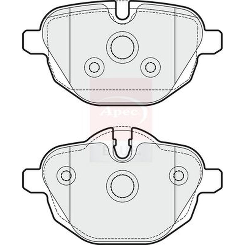 Apec Rear Brake Vented Discs & Pads fits BMW 5 2009-2017