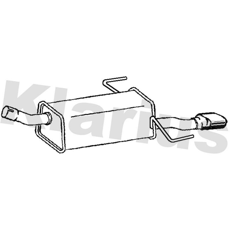 Klarius Box With Tail Pipe Rear fits Opel Astra H Twintop 2005-2010 1.9