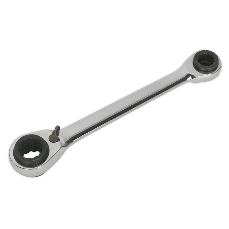 Sealey Ratchet Ring Spanner 4-in-1 Reversible Metric S0983 Siegen by Sealey - Dynamic Drive