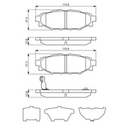 Bosch Front & Rear Pads fits Subaru Brz 2012 on 2.0