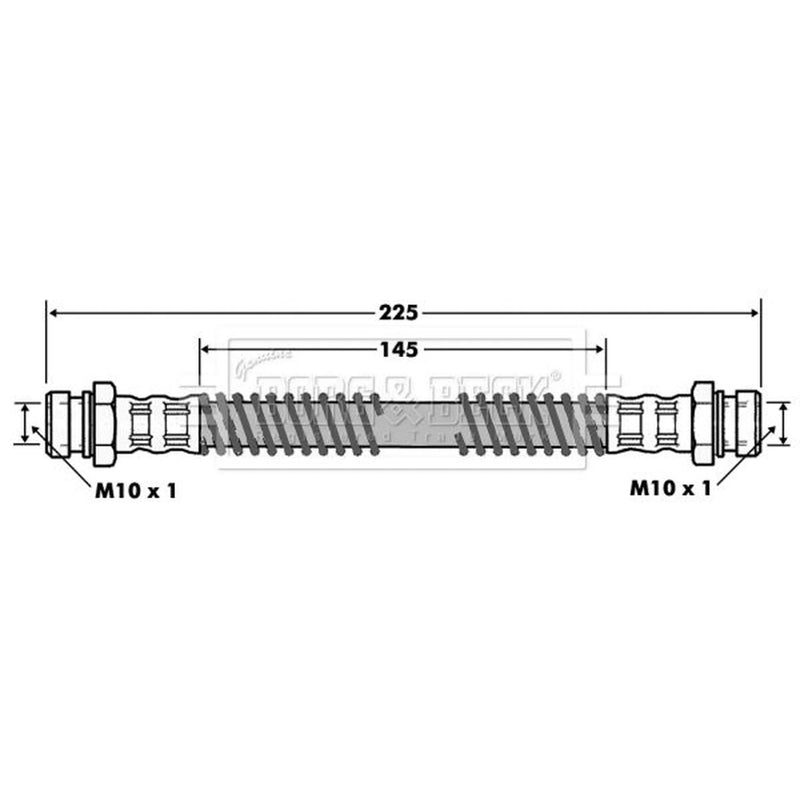 Borg & Beck Brake Hydraulic Hose Line Rear BBH7459