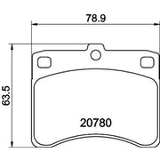Mintex Front Brake Pad Set fits Daihatsu Hijet 1986-1989 0.8 1.0