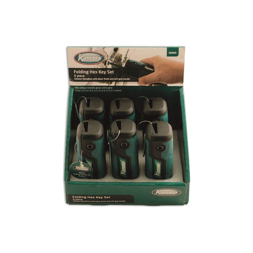 Kamasa Folding Hex Key Set 9pc 56004 Kamasa - Dynamic Drive