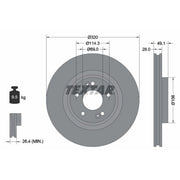 Textar 2 x Vented Front Brake Discs 92281803-x2