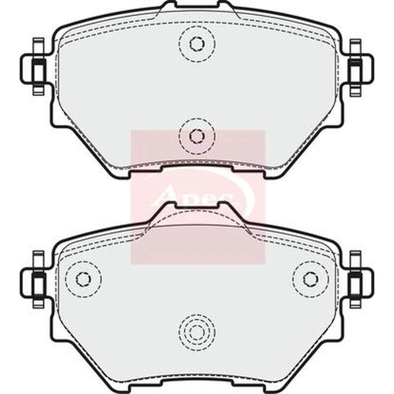 Apec Rear Brake Pad Set PAD1974