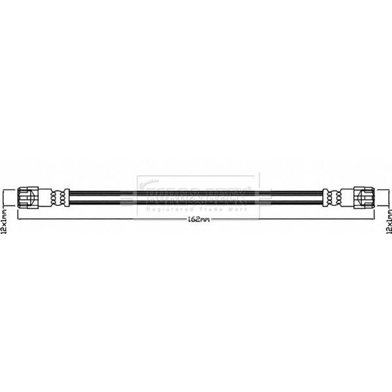 Borg & Beck Brake Hydraulic Hose Line inner BBH8608