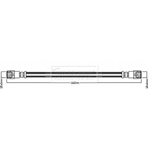 Borg & Beck Brake Hydraulic Hose Line inner BBH8608