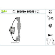 Valeo Electric Window Regulator Lifter Left Rear 852560