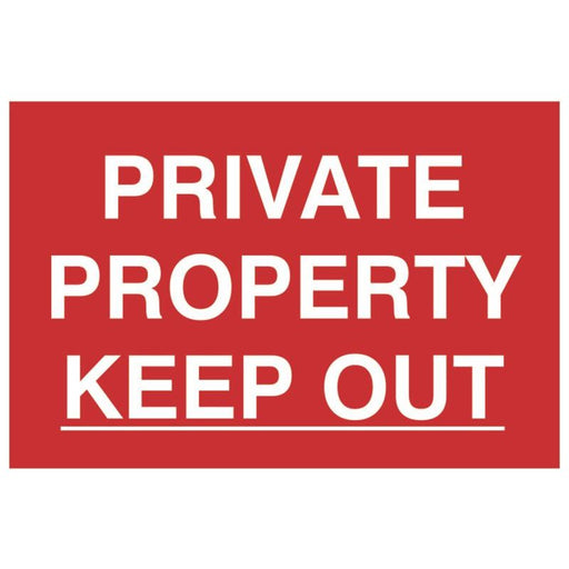 Scan Private Property Keep Out - PVC Sign 300 x 200mm Scan - Dynamic Drive