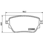 DON Rear Brake Pad Set fits Mercedes-Benz A-Class 2018-2020