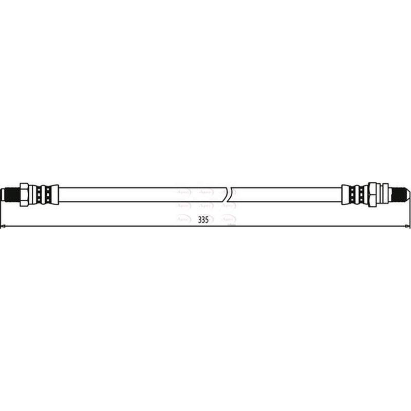 Apec Brake Hydraulic Hose Line Rear fits Ford Courier Box Body 1996-2003 1.3 1.8