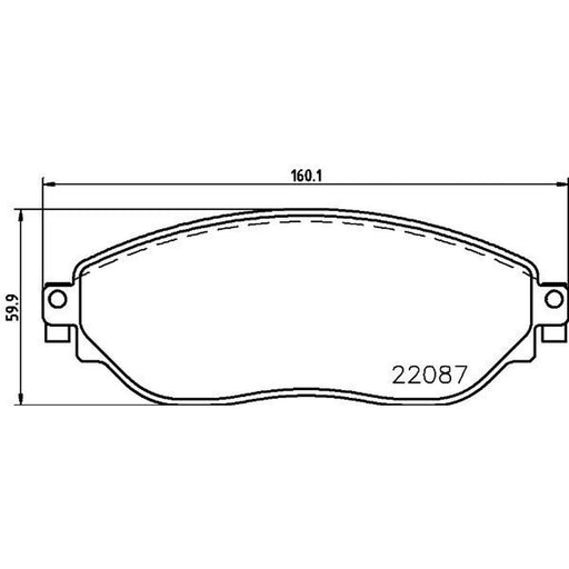 DON Front Brake Pad Set fits Fiat Talento 2016 on 1.6