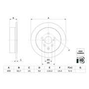Bosch 2 x Solid Brake Discs