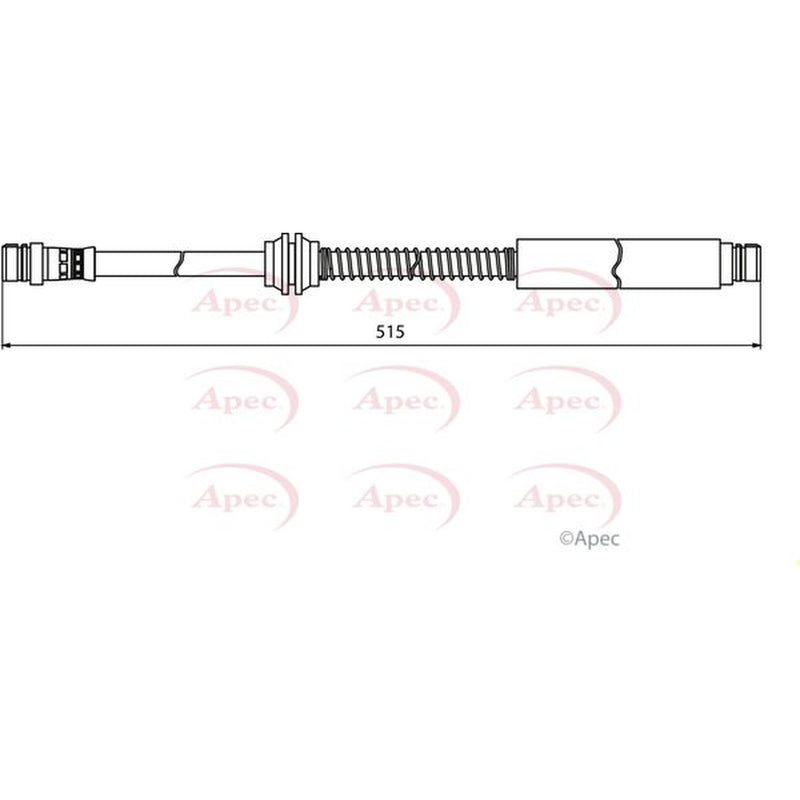 Apec Brake Hydraulic Hose Line Rear fits VW Caddy III 2004-2010 1.9