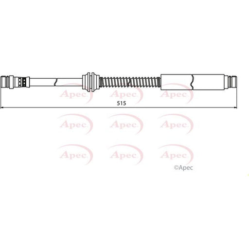 Apec Brake Hydraulic Hose Line Rear fits VW Caddy III 2004-2010 1.9