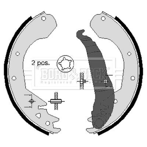 Borg & Beck Brake Shoe Set Axle Kit BBS6215