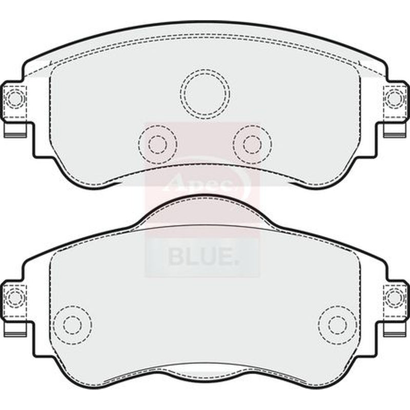 Apec Front Brake Pad Set fits Citroën C4 II 2009-2018 1.2 1.4 1.6