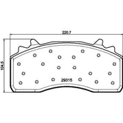 DON Front Brake Pad Set fits Mercedes-Benz Actros MP4 / MP5 2011 on