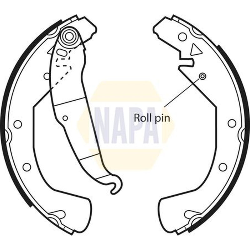 NAPA Brake Shoe Set Axle Kit fits Opel Astra F 1994-1998 1.6