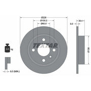 Textar 2 x Solid Brake Discs 92082800