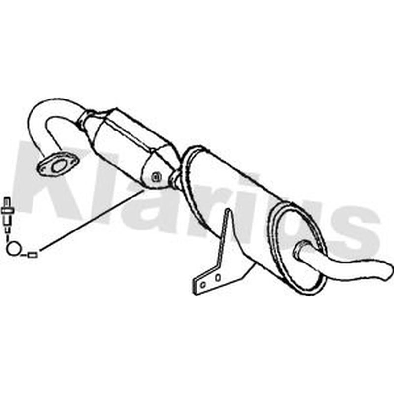 Klarius Catalyst Type Approved With Pipe fits Smart Cabrio 2000-2004