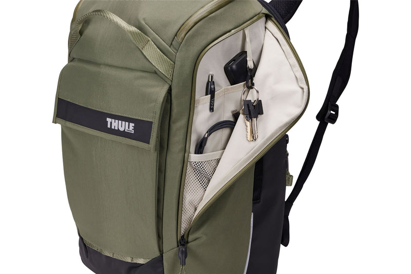 Thule Paramount hybrid bike pannier and backpack 26L green Thule - Bars 4 Cars