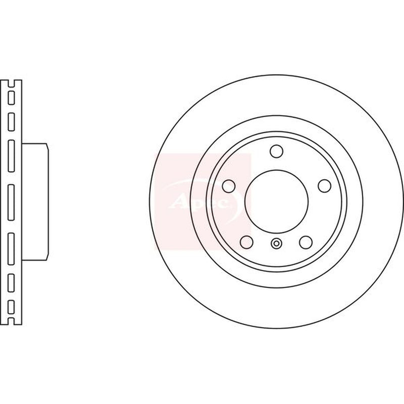 Apec 2 x Vented Brake Discs fits BMW Z4 Roadster 2009-2016