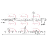 Apec Handbrake Cable Right Rear CAB1236