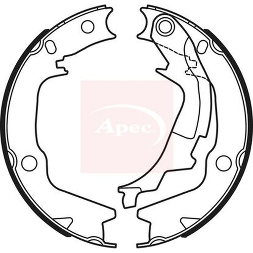Apec Parking Brake Shoe Set fits Hyundai Getz 2002-2010 1.4 1.5 1.6