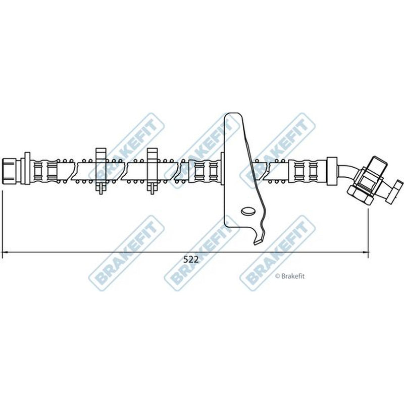 Apec Brake Hydraulic Hose Line Front Left fits Land Rover Discovery 1998-2004