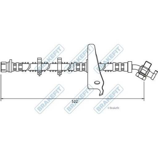 Apec Brake Hydraulic Hose Line Front Left fits Land Rover Discovery 1998-2004