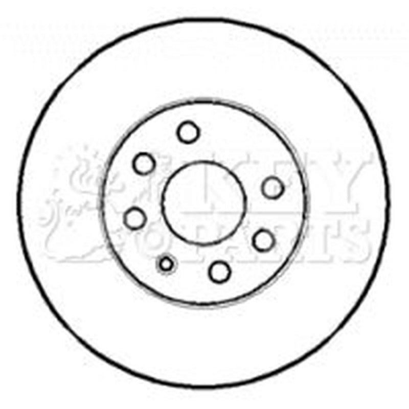 Key Parts 2 x Vented Front Brake Discs KBD4393-x2