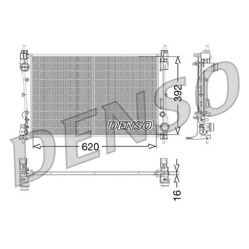 Denso Engine Radiator fits Alfa Romeo Mito 2009-2016 1.3 1.4