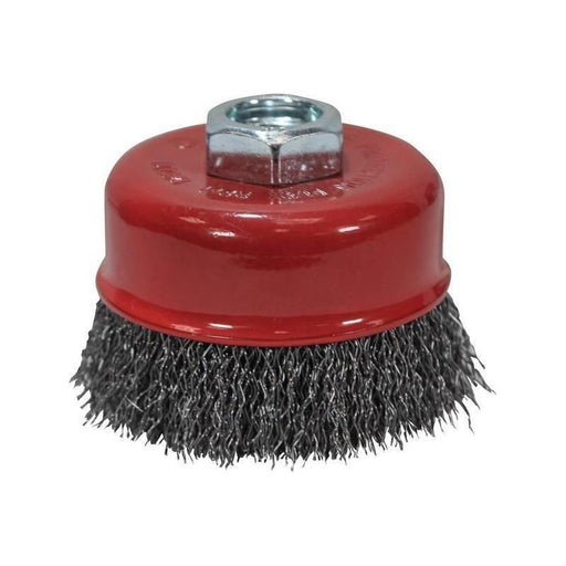 Faithfull Wire Cup Brush 80mm M14x2, 0.30mm Steel Wire Faithfull - Town Tools