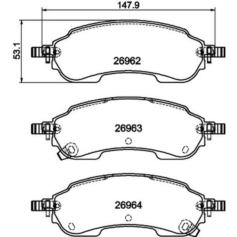 Mintex Rear Brake Pad Set fits Ford Ranger IV 2022 on 2.0