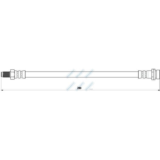 Apec Brake Hydraulic Hose Line Rear fits Ford Transit 2006-2014 2.2 2.4 3.2