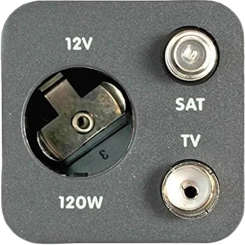 CBE 12V Socket Grey + TV & SAT Connection