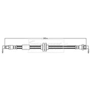 Borg & Beck Brake Hydraulic Hose Line Rear Right BBH8745