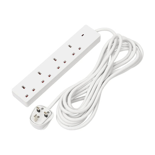 Draper 4 Way Extension Lead 5m with Neon Power Indicator