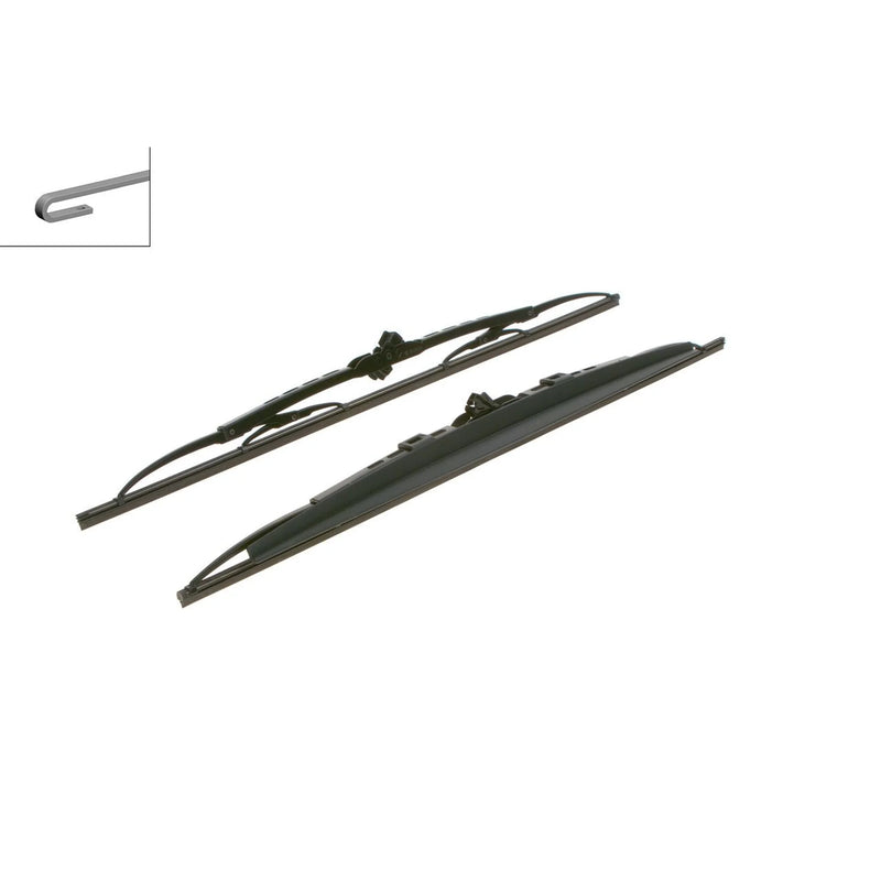 Bosch Conventional Front Wiper Blade Set 550mm + 550mm — SP22/2 fits Audi 100 C4