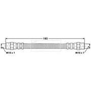 Borg & Beck Brake Hydraulic Hose Line Rear Right BBH7187