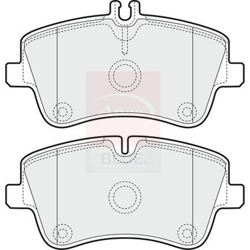 Apec Front Brake Pad Set fits Mercedes-Benz C-Class 2000-2008